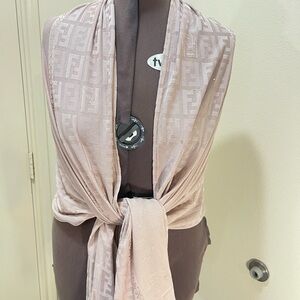 Fendi Pink Monogram Scarf